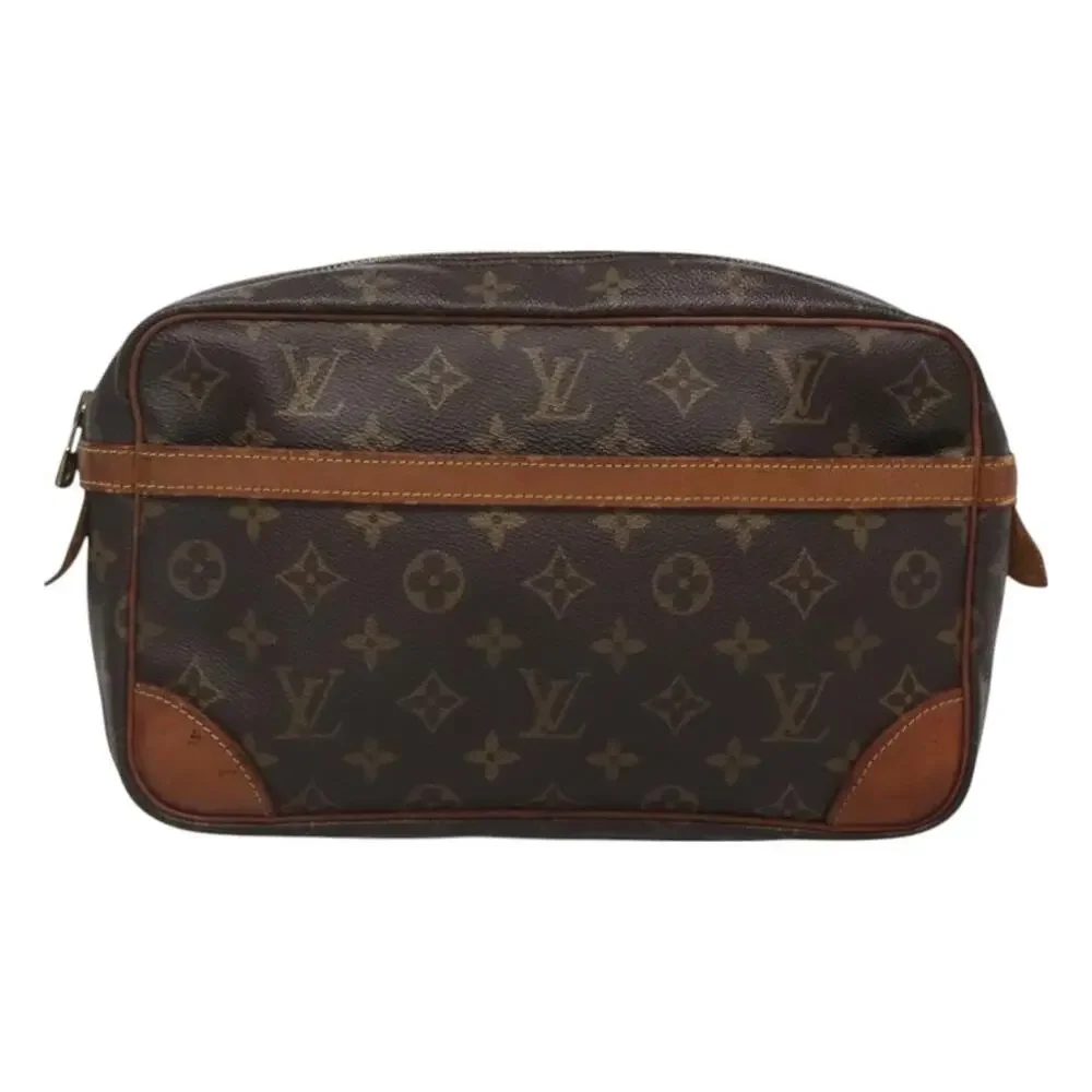 Louis Vuitton Monogram Compiegne 28 Clutch Bag Brown